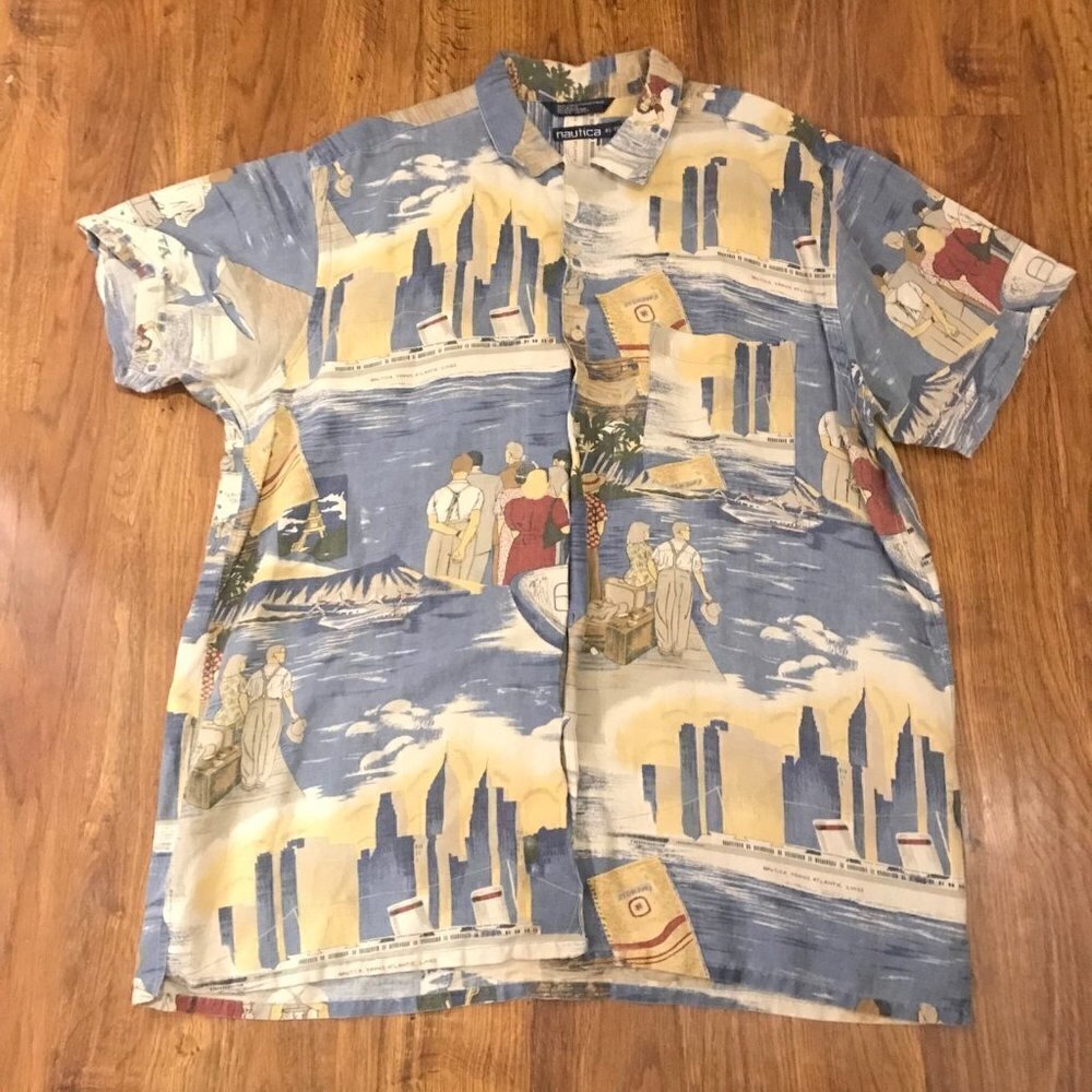 Vintage Nautica Hawaiian cruise Shirt